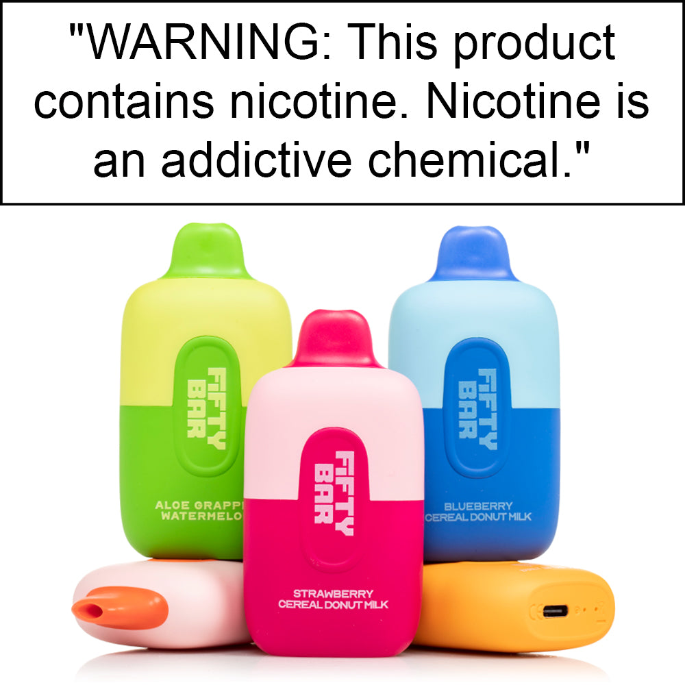 FIFTY BAR DISPOSABLE VAPE- 6500 PUFFS