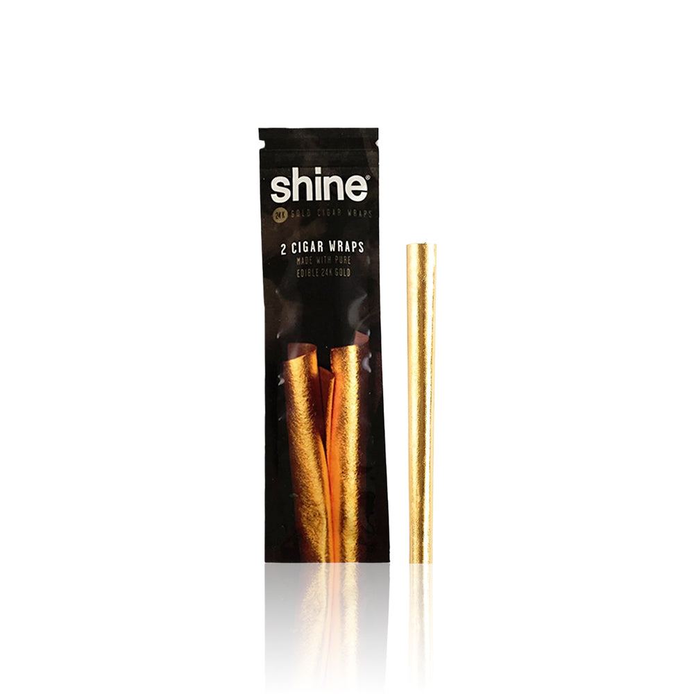 Shine Papers 24k Gold Wraps 2 PER Pack Cigar
