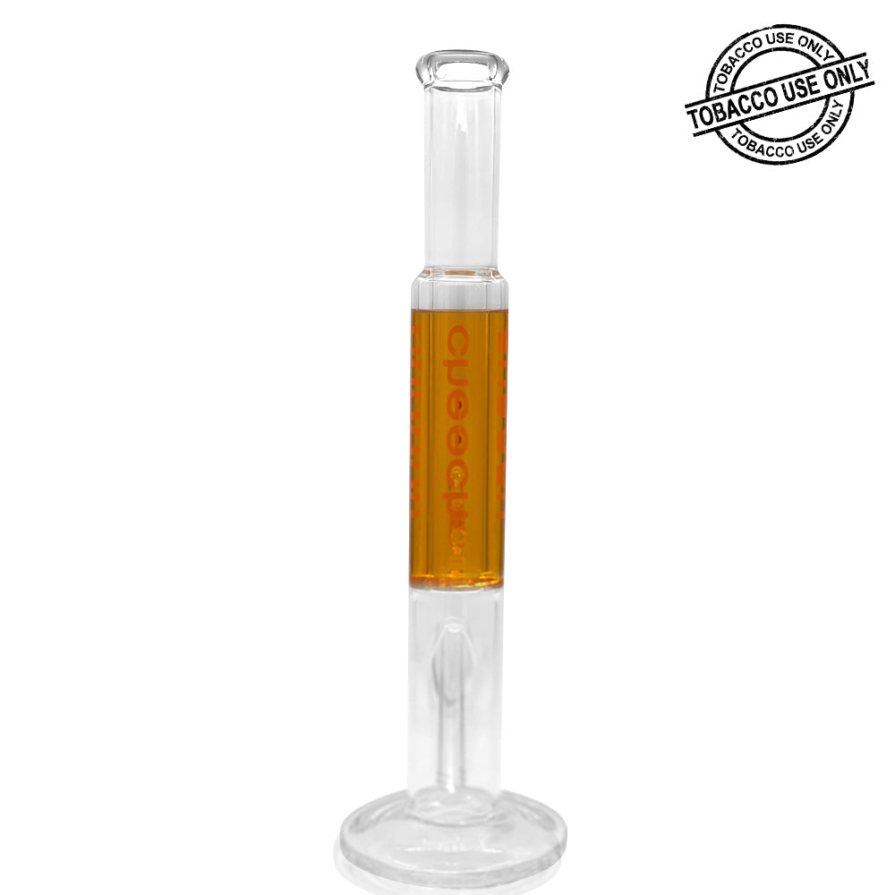Glycerin Filled Glass Waterpipe Straight Tube